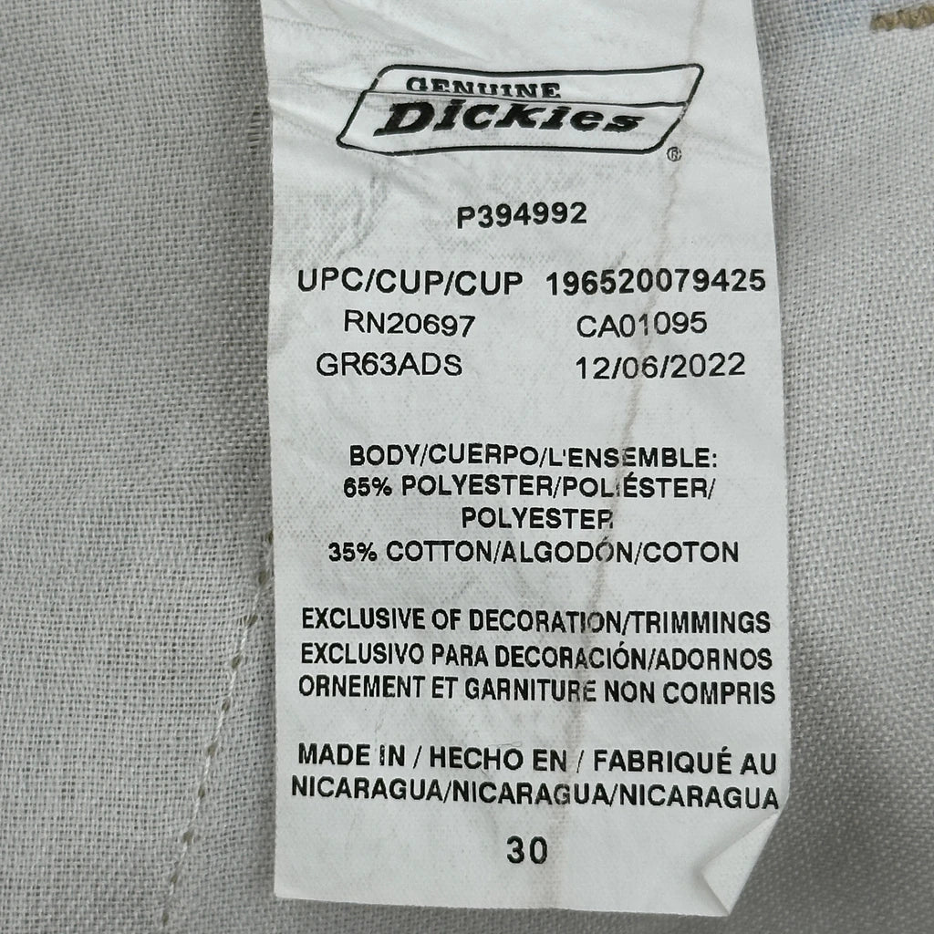 Dickies Baggy Chino Shorts - 29W 11L Khaki Polyester Blend - Image 6