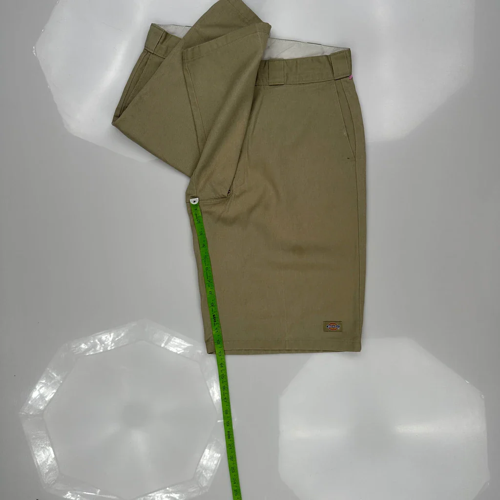 Dickies Baggy Chino Shorts - 32W 10L Khaki Polyester Blend - Image 5