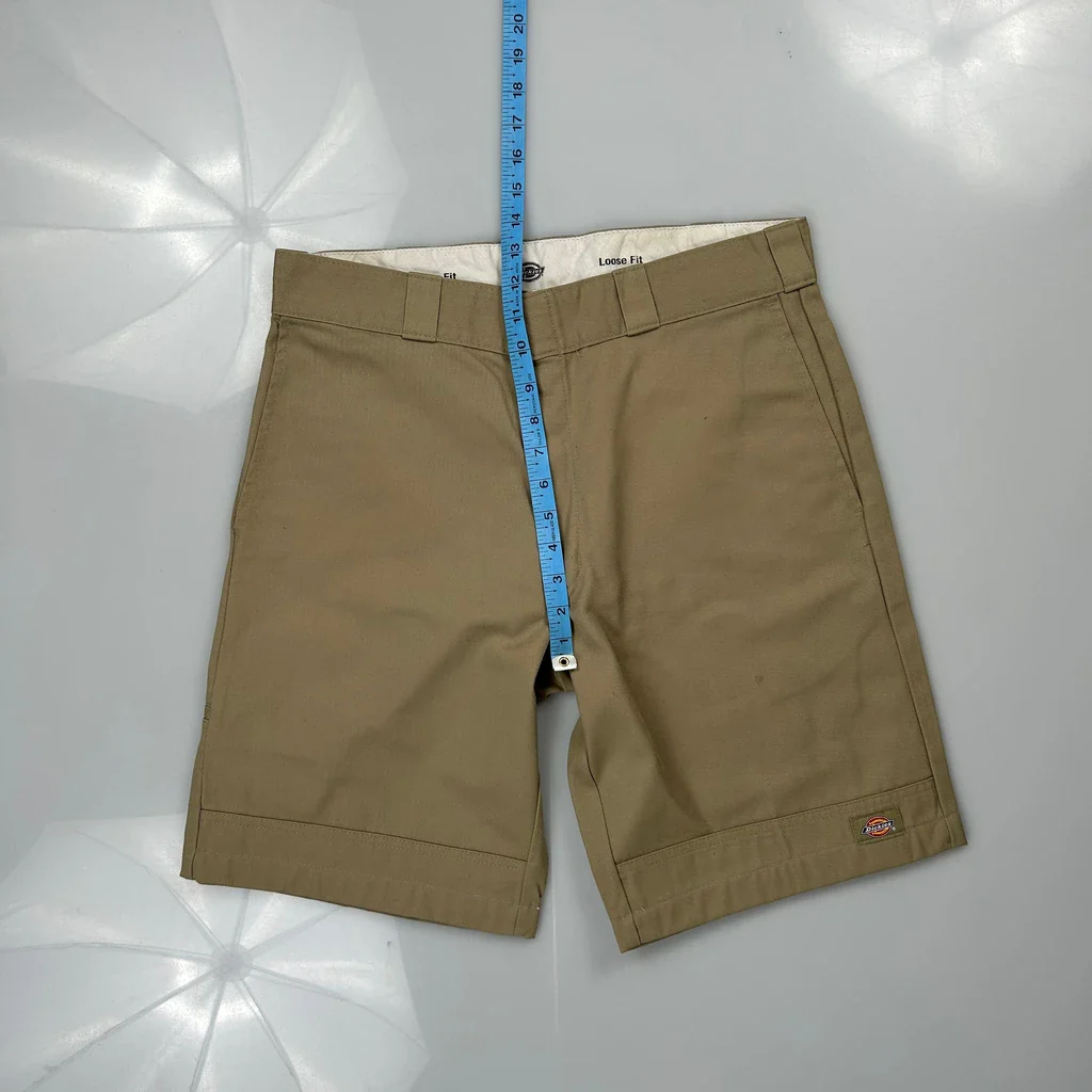 Dickies Baggy Chino Shorts - 32W 10L Khaki Cotton - Image 4