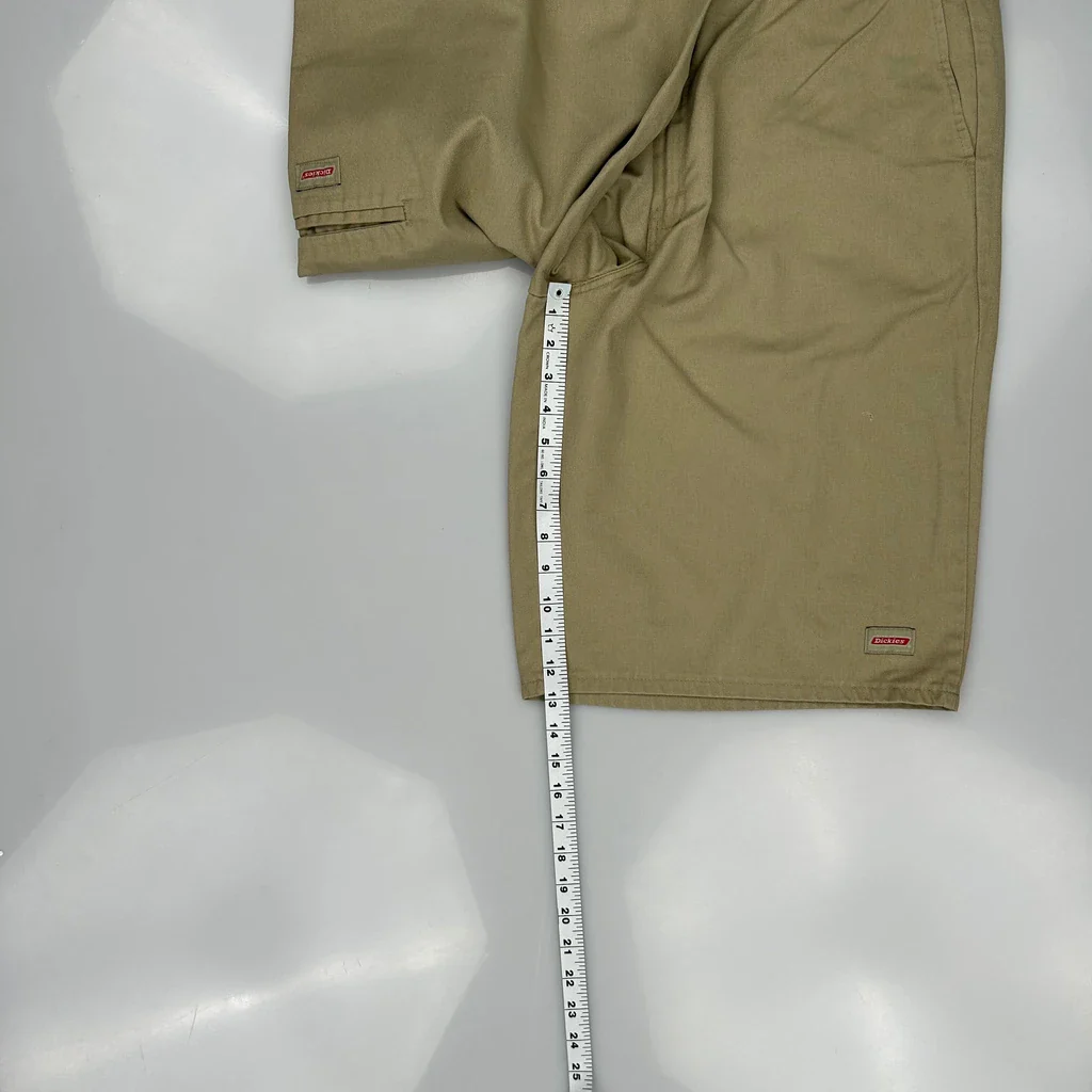 Dickies Baggy Chino Shorts - 34W 11L Khaki Cotton - Image 5