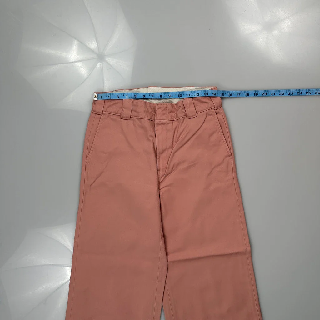Dickies Wide Leg Chinos - 28W UK 8 Pink Cotton - Image 3