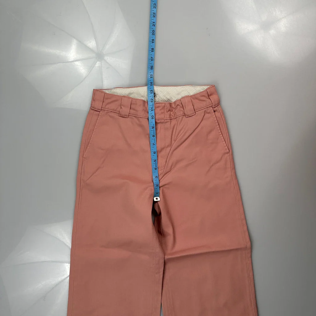 Dickies Wide Leg Chinos - 28W UK 8 Pink Cotton - Image 4
