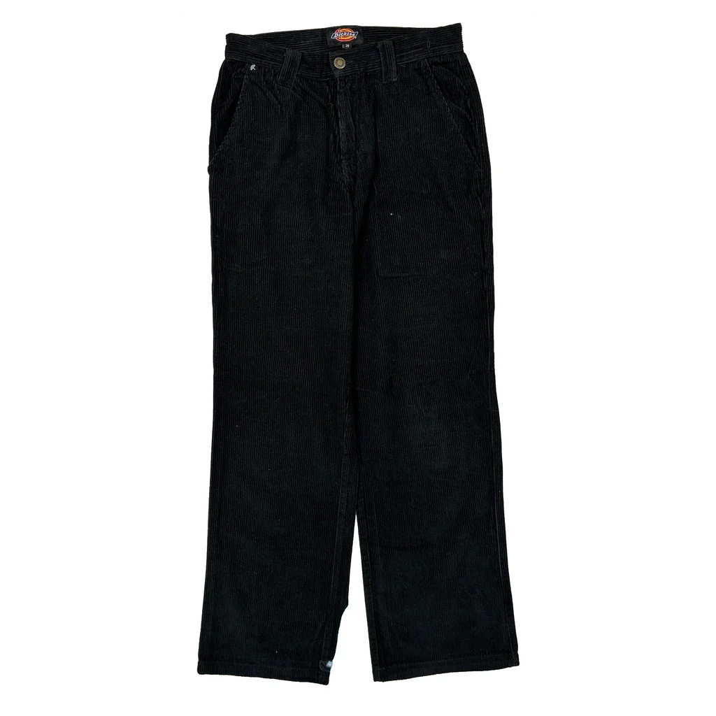Dickies Cord Trousers - 28″ Waist Black Corduroy - Image 2