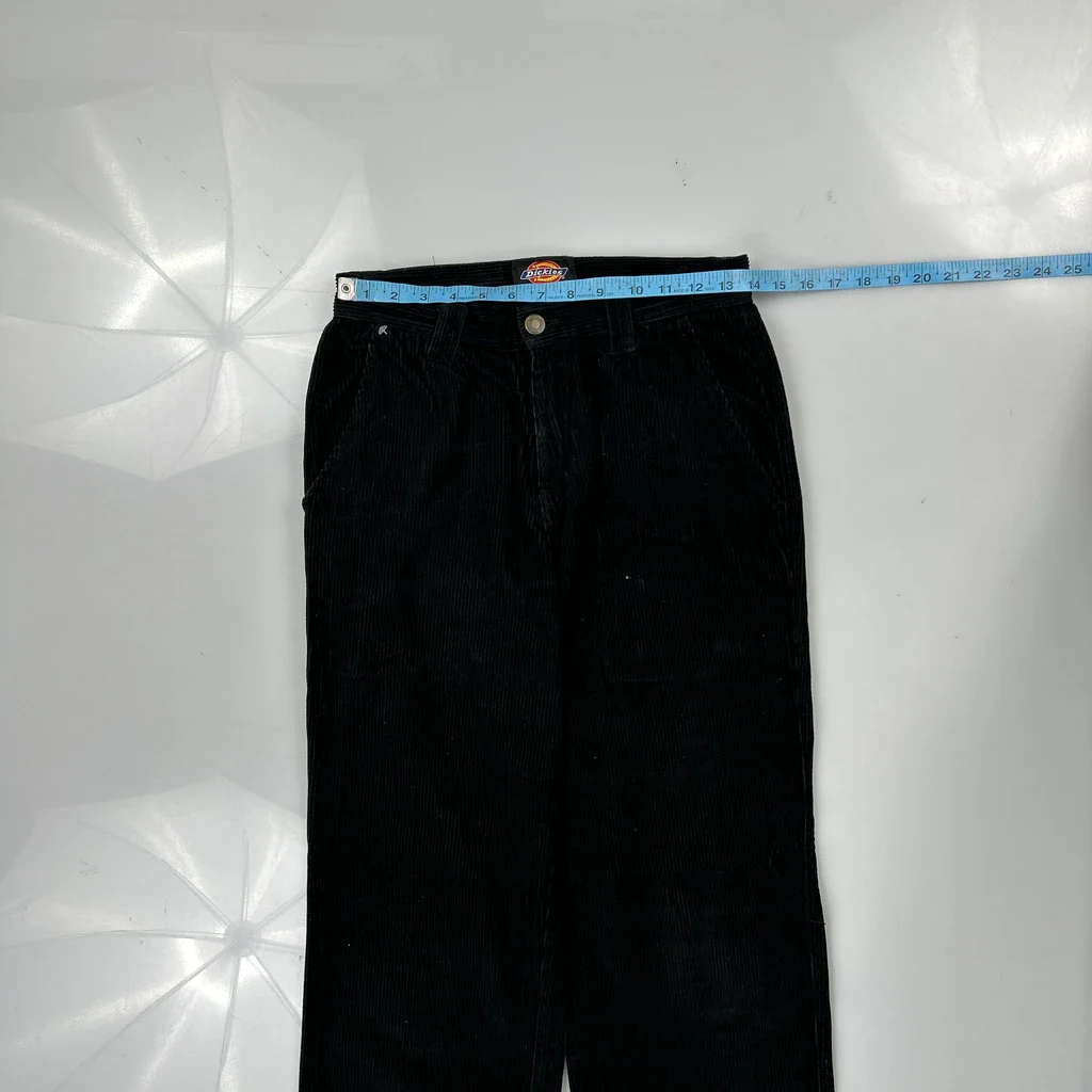 Dickies Cord Trousers - 28″ Waist Black Corduroy - Image 3