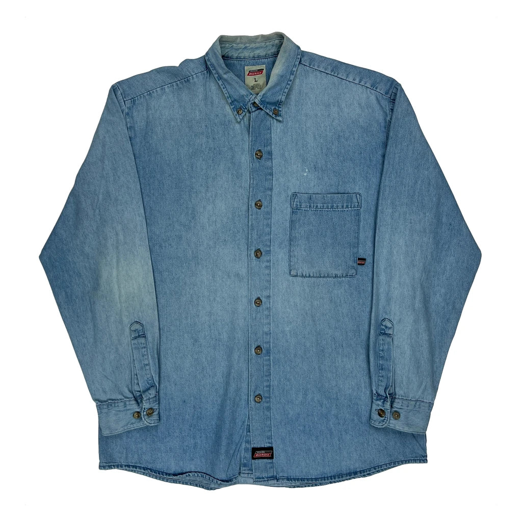 Dickies Denim Shirt - Large Blue Cotton