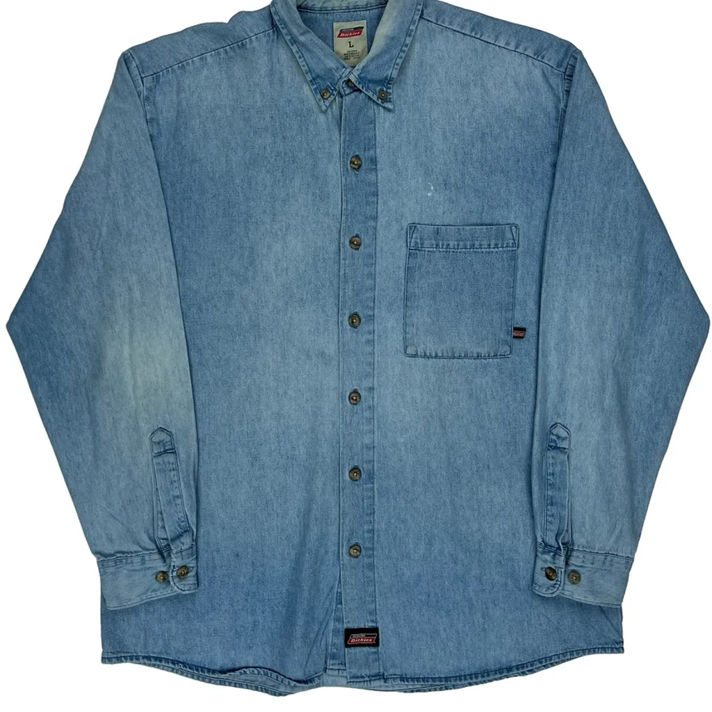 Dickies Denim Shirt - Large Blue Cotton - Image 6