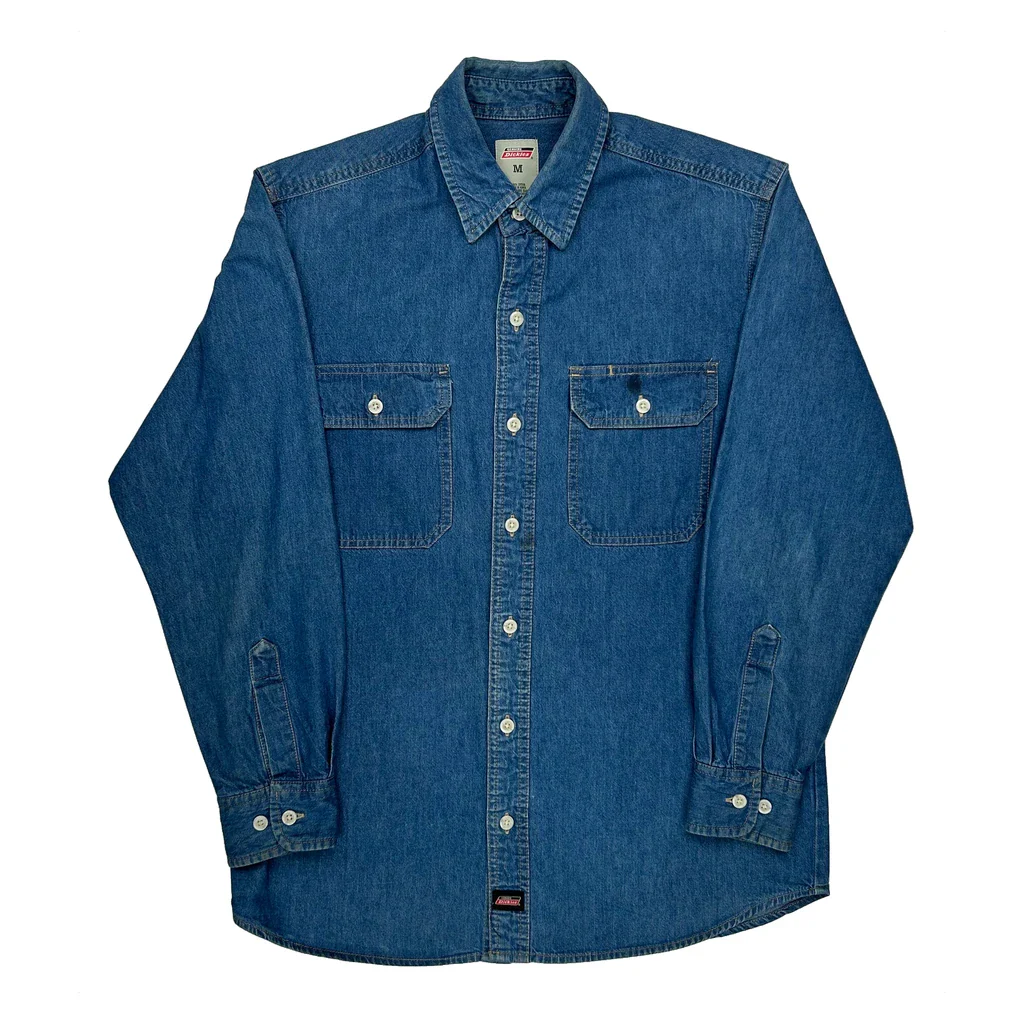 Dickies Denim Shirt - Medium Blue Cotton