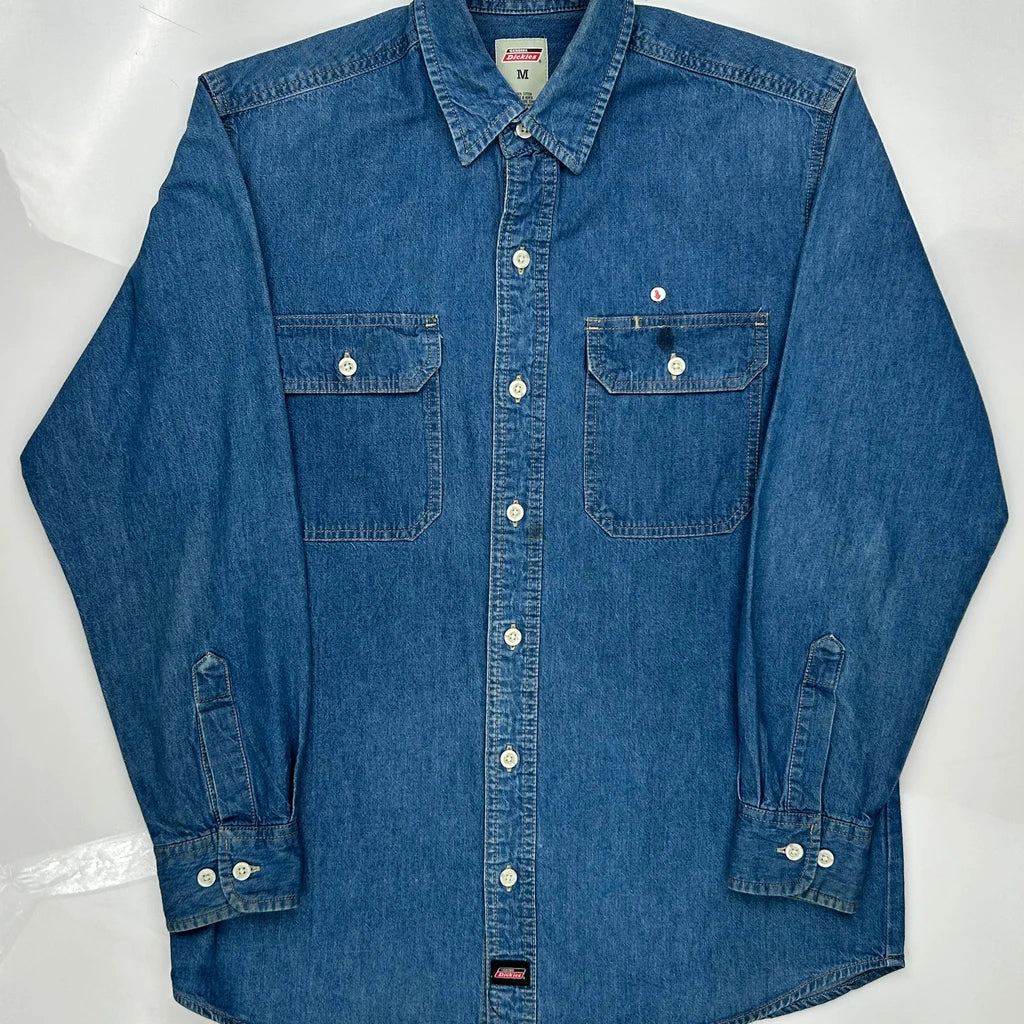 Dickies Denim Shirt - Medium Blue Cotton - Image 3