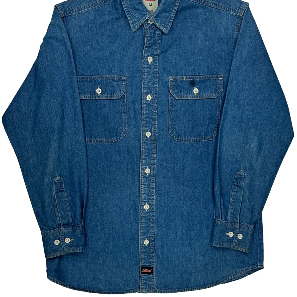 Dickies Denim Shirt - Medium Blue Cotton - Image 6