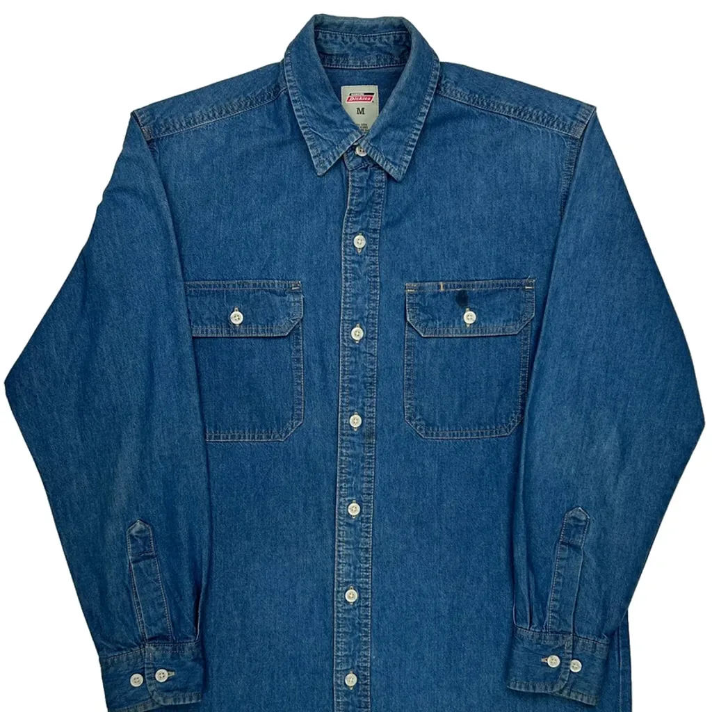 Dickies Denim Shirt - Medium Blue Cotton - Image 7