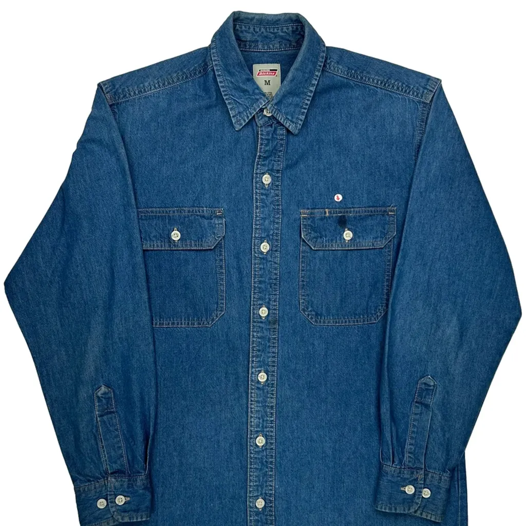 Dickies Denim Shirt - Medium Blue Cotton - Image 8
