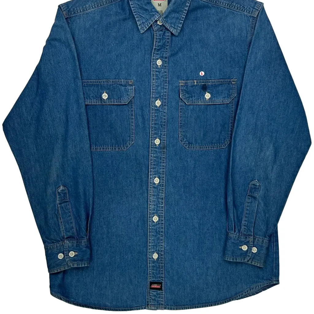 Dickies Denim Shirt - Medium Blue Cotton - Image 9