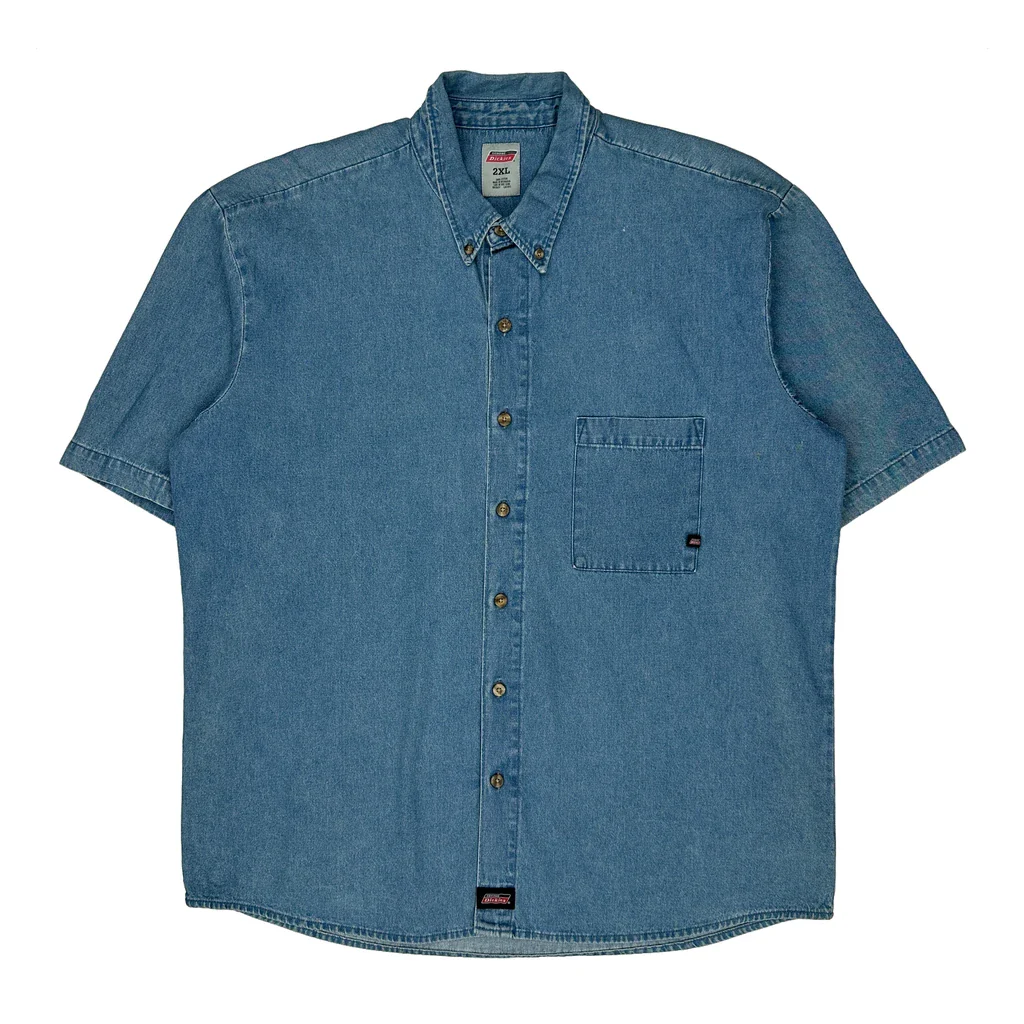 Dickies Denim Shirt - 2XL Blue Cotton
