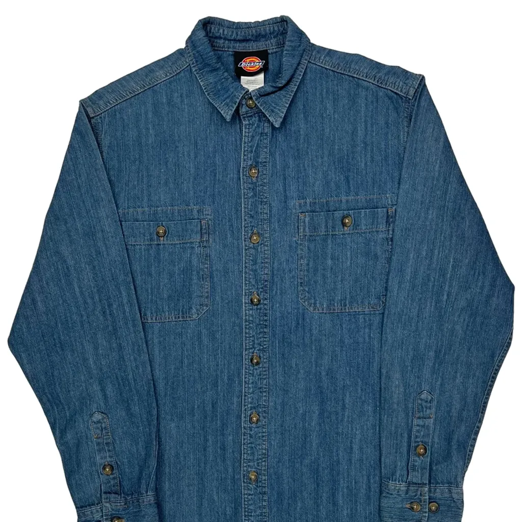 Dickies Denim Shirt - Large Blue Cotton - Image 6