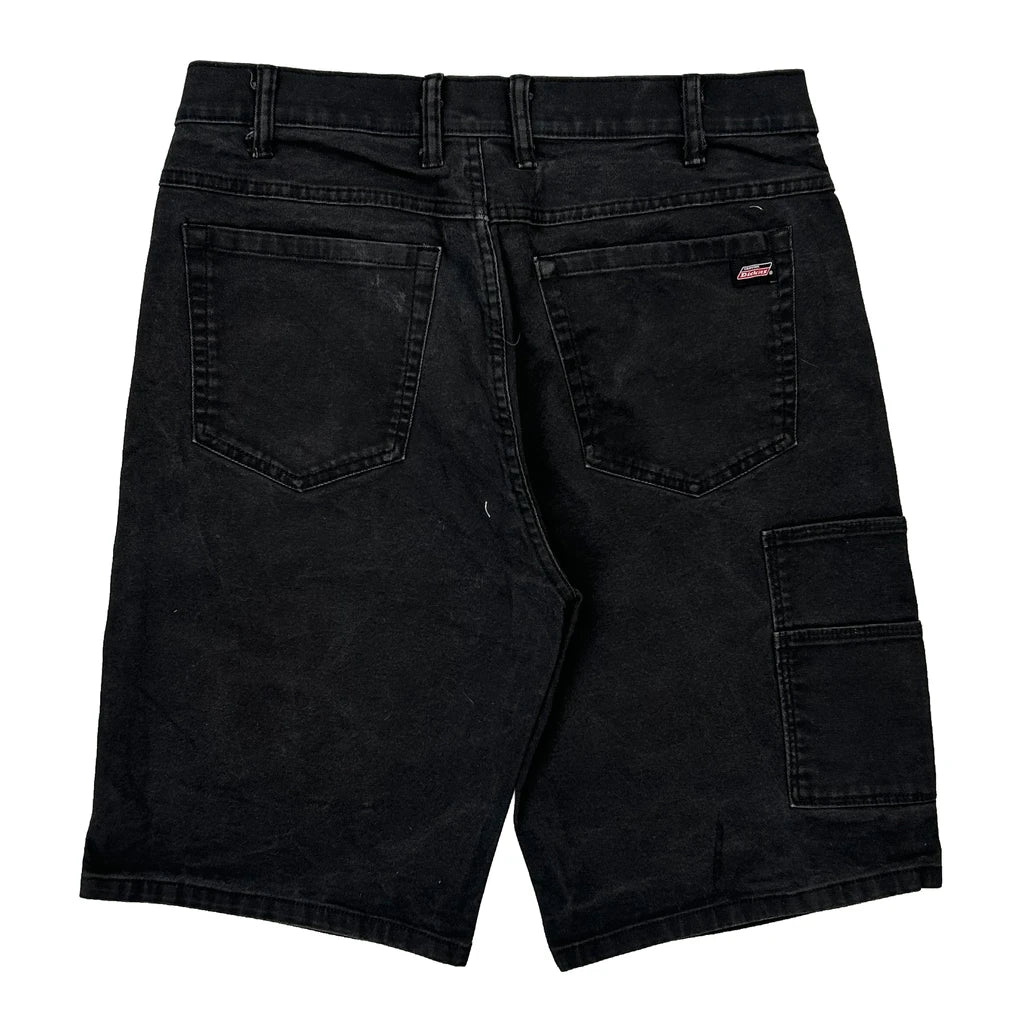 Dickies Baggy Denim Shorts - 30W 11L Black Cotton