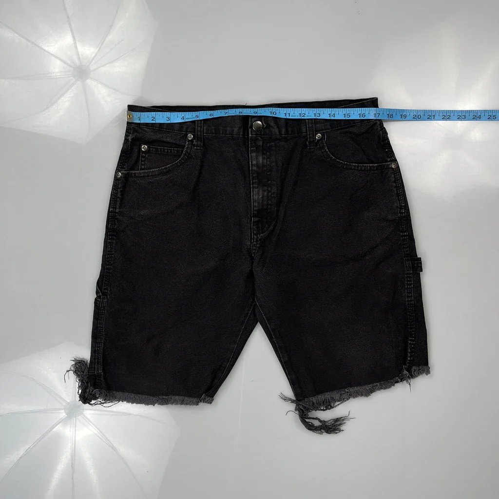 Dickies Denim Shorts - 34W 10L Black Cotton - Image 4