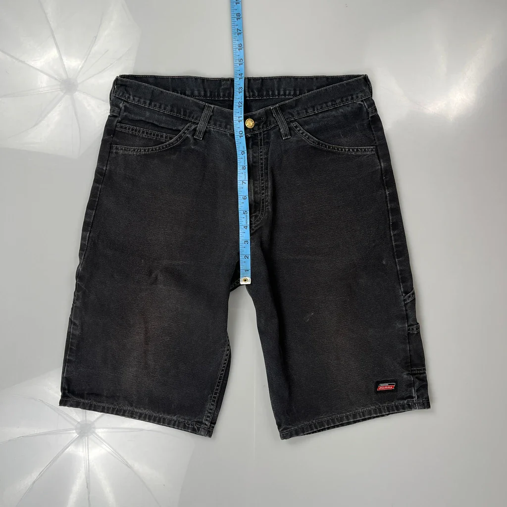 Dickies Denim Shorts - 34W 12L Black Cotton - Image 4