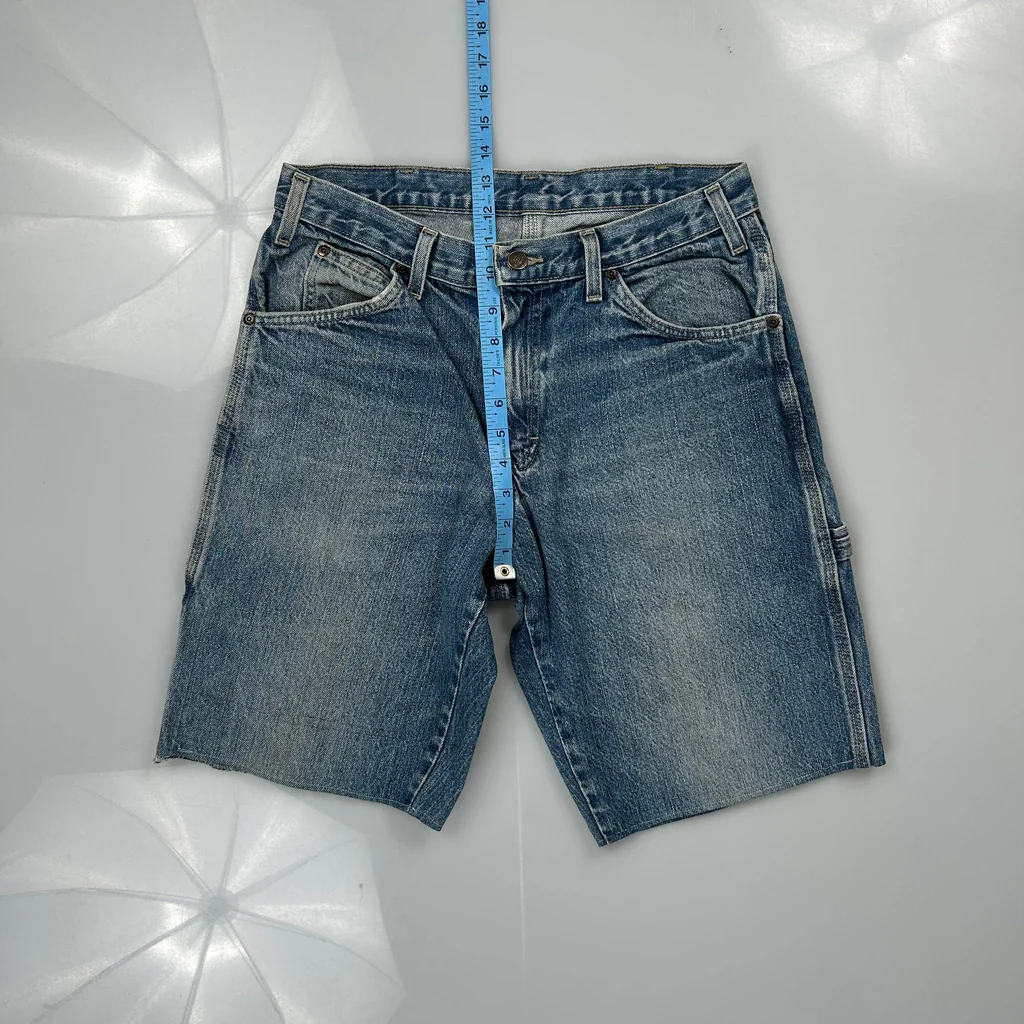 Dickies Denim Shorts - 31W 11L Blue Denim - Image 4