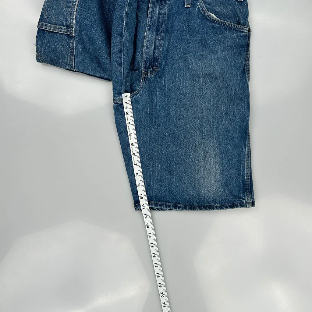 Dickies Baggy Denim Shorts - 32W 10L Blue Cotton - Image 6