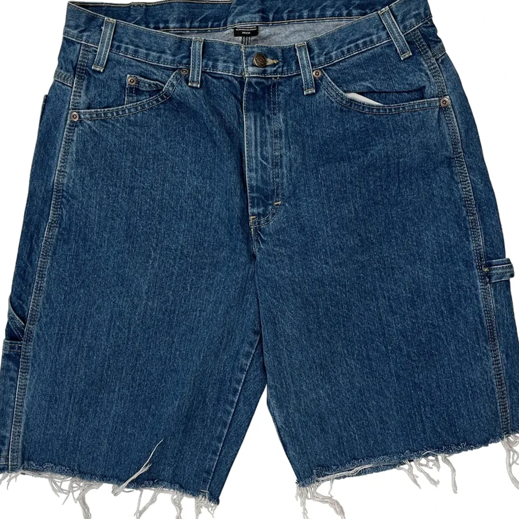 Dickies Denim Shorts - 32W 10L Blue Cotton - Image 10