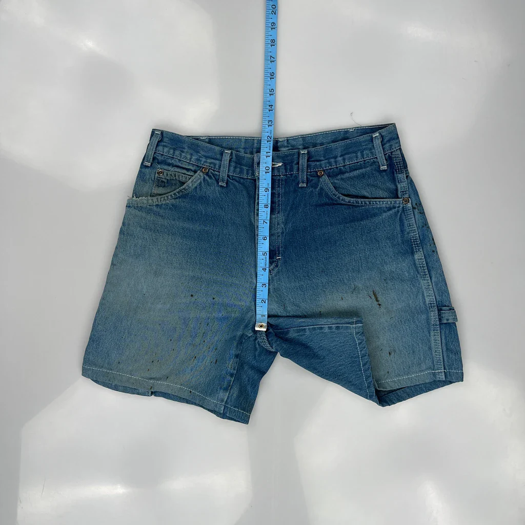 Dickies Faded Denim Shorts - 32W 8L Blue Denim - Image 4
