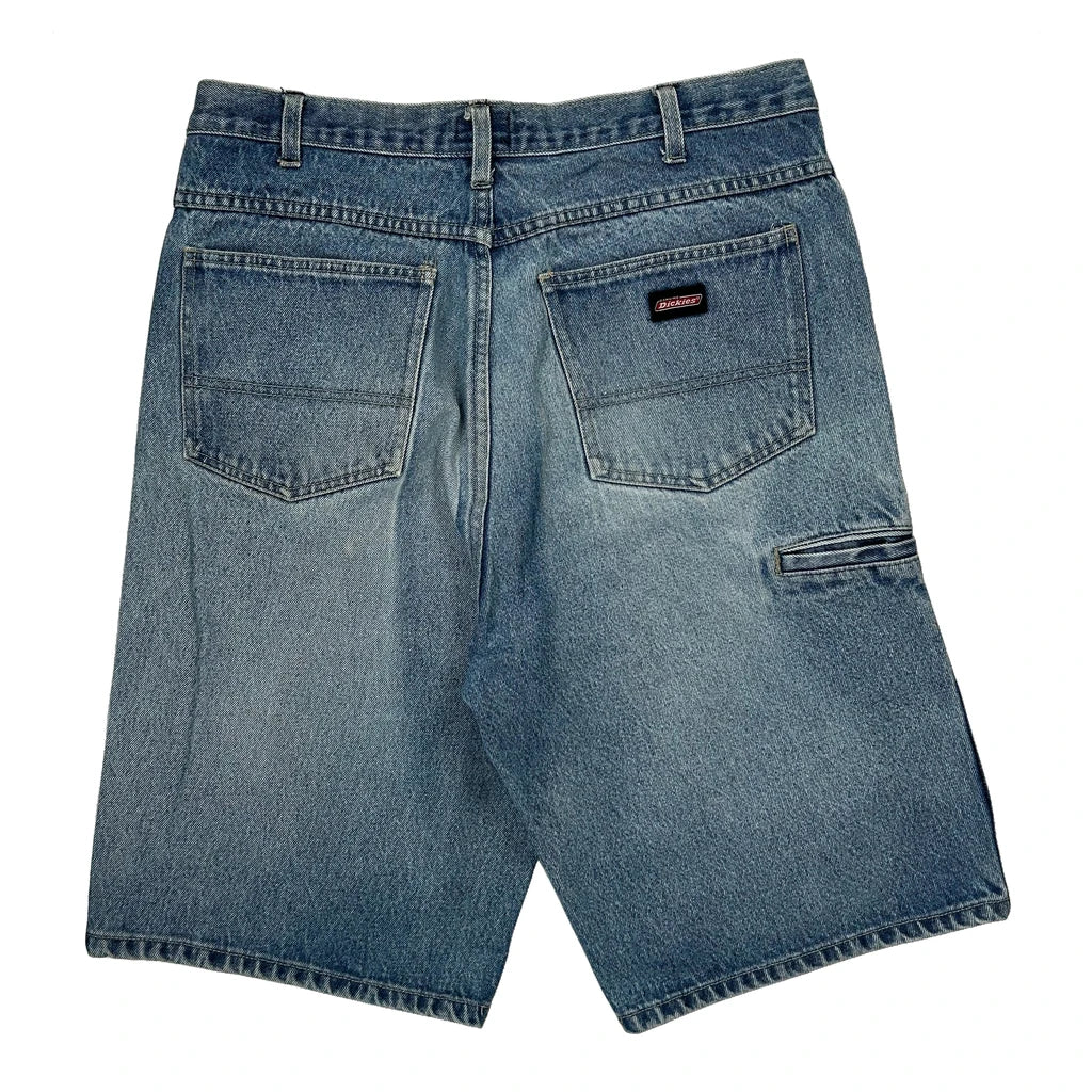 Dickies Baggy Denim Shorts - 32W 10L Blue Cotton
