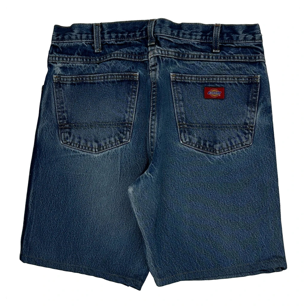 Dickies Denim Shorts - 32W 10L Blue Cotton