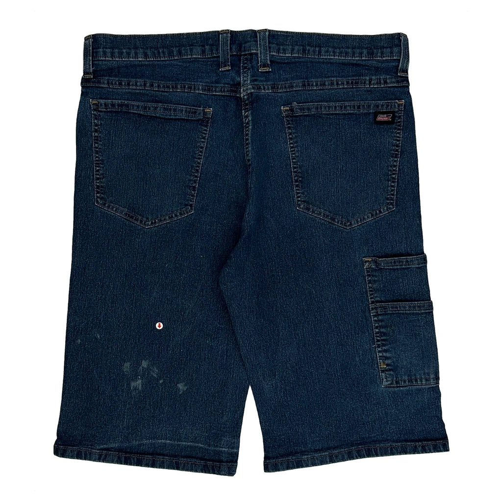 Dickies Denim Shorts - 36W 11L Blue Denim - Image 2