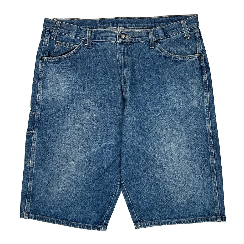 Dickies Baggy Denim Shorts - 40W 11L Blue Denim - Image 2