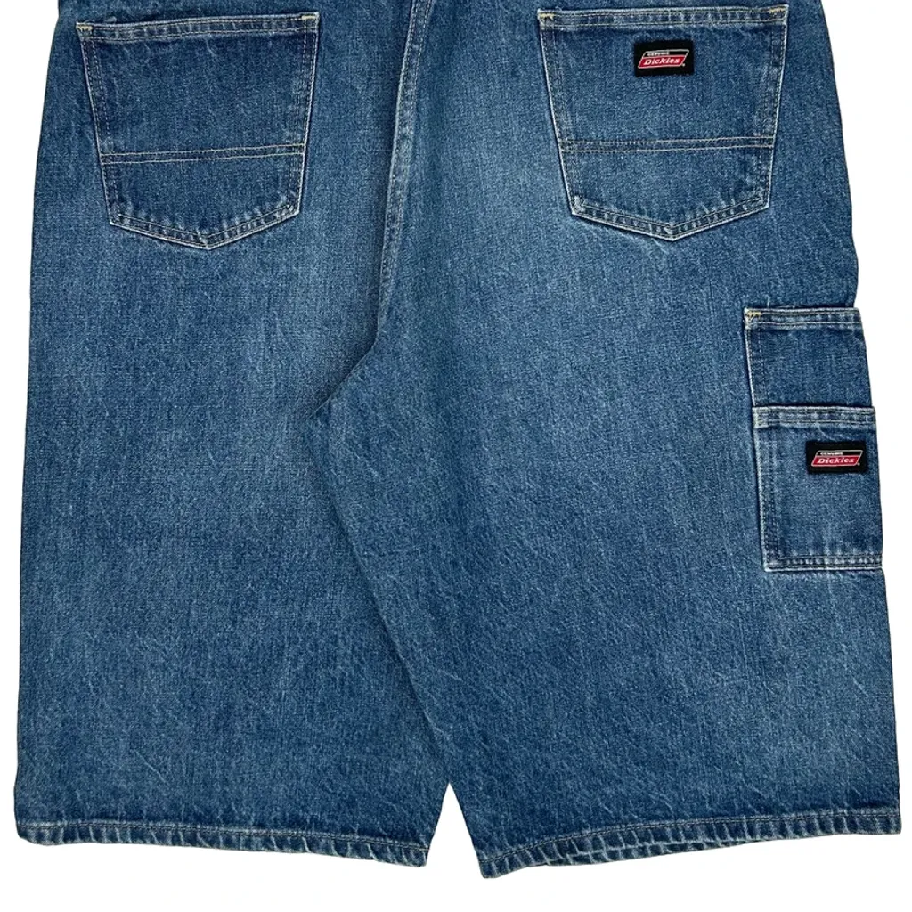 Dickies Baggy Denim Shorts - 40W 11L Blue Denim - Image 7