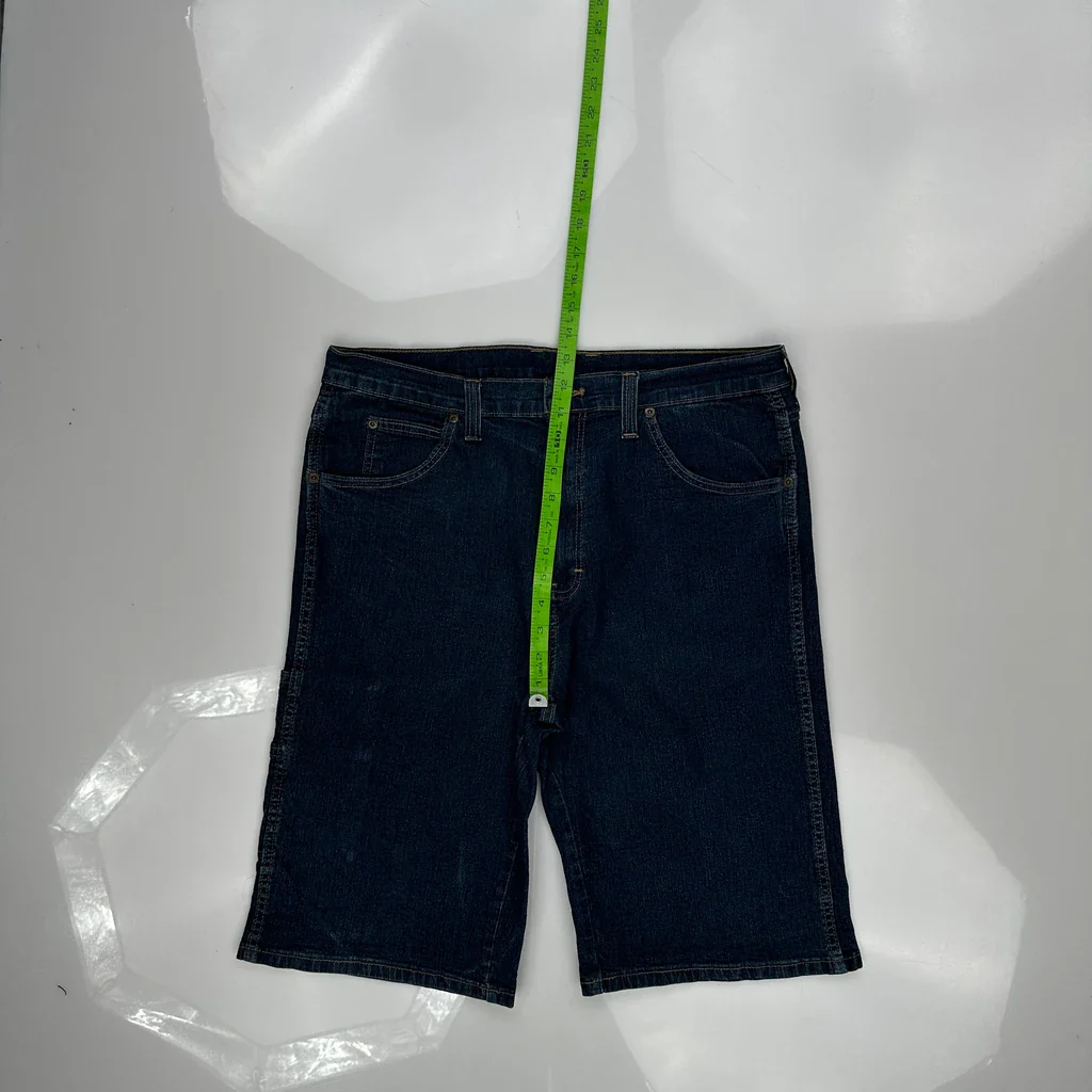 Dickies Denim Shorts - 36W 13L Dark Wash Cotton Blend - Image 4