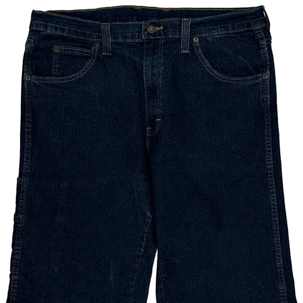 Dickies Denim Shorts - 36W 13L Dark Wash Cotton Blend - Image 9