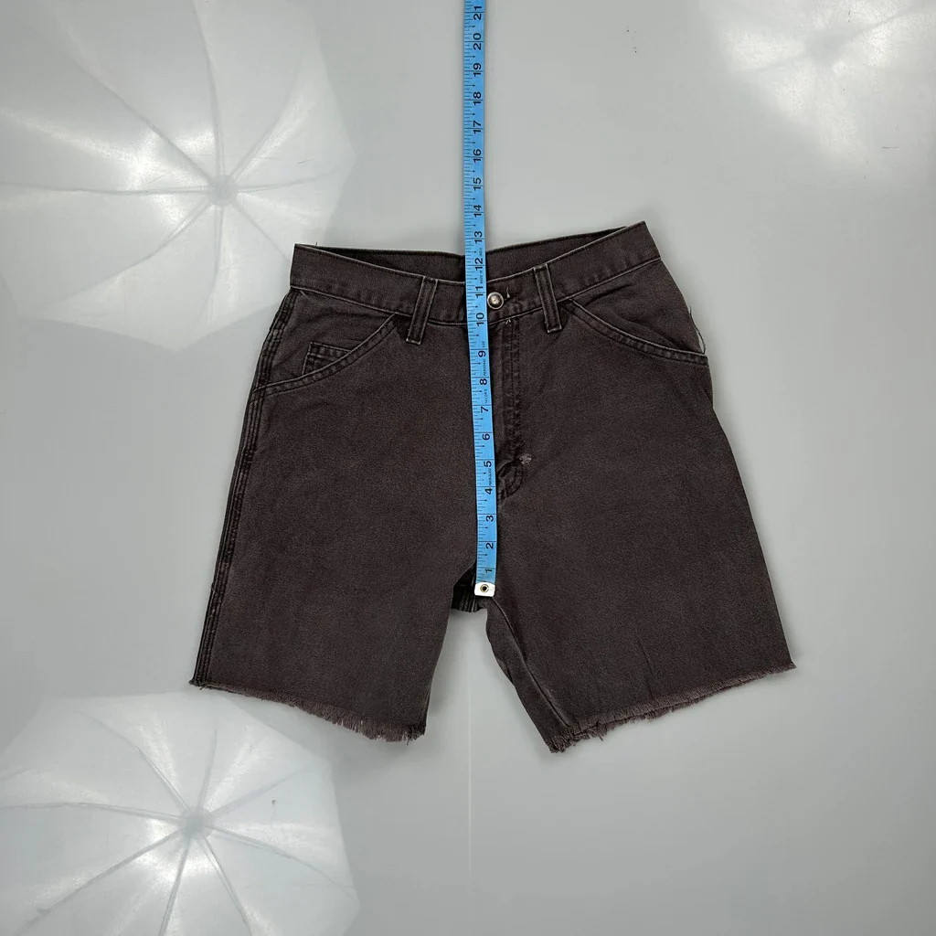 Dickies Denim Shorts - 25W 9L Grey Cotton - Image 4