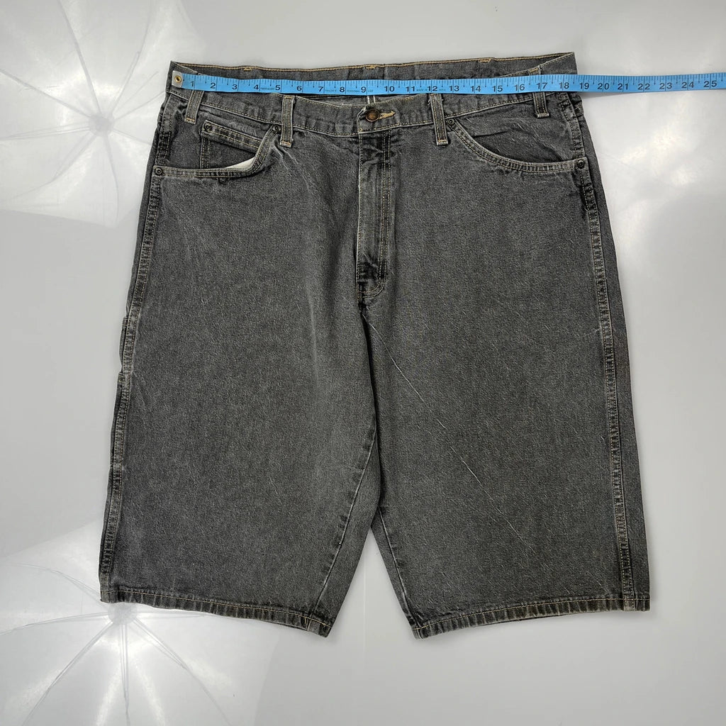 Dickies Denim Shorts - 36W 15L Grey Denim - Image 3