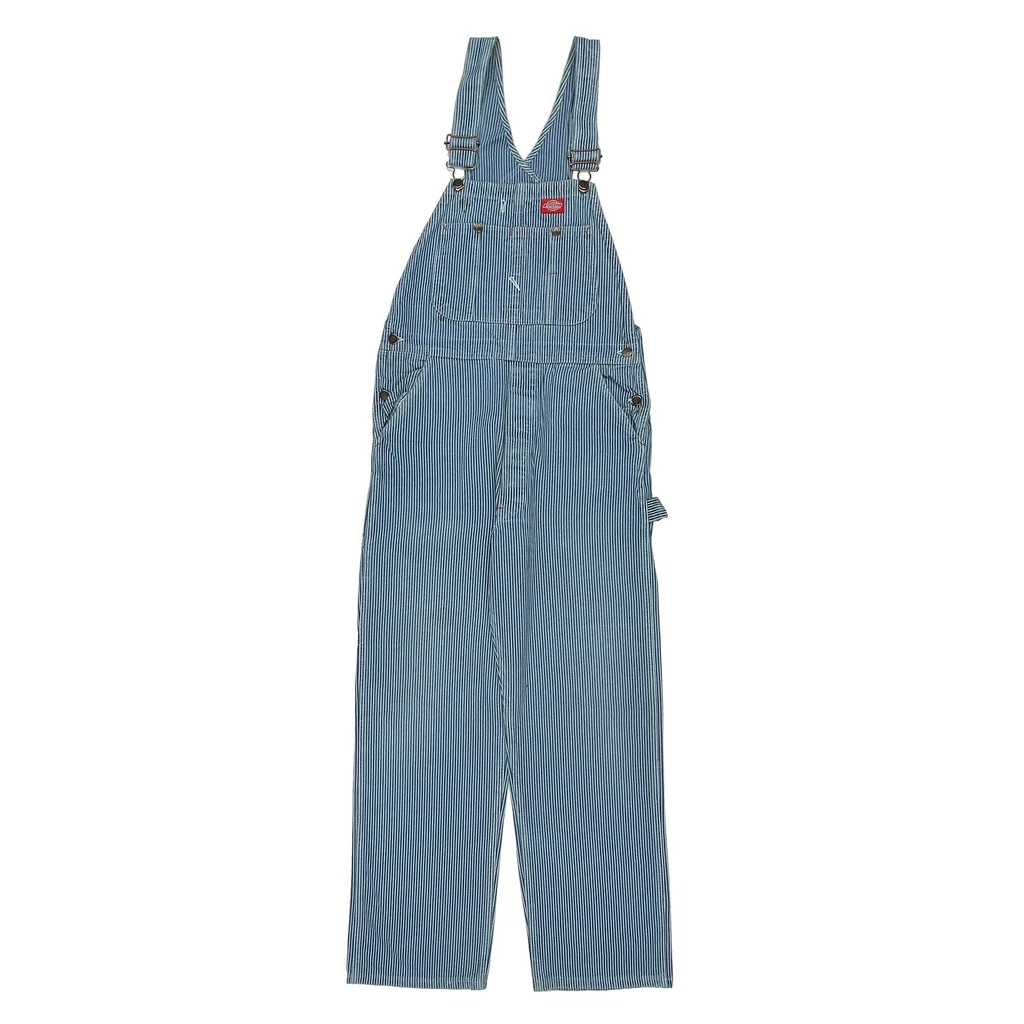 Dickies Hickory Striped Dungarees - 34″ Waist Blue Cotton - Image 2