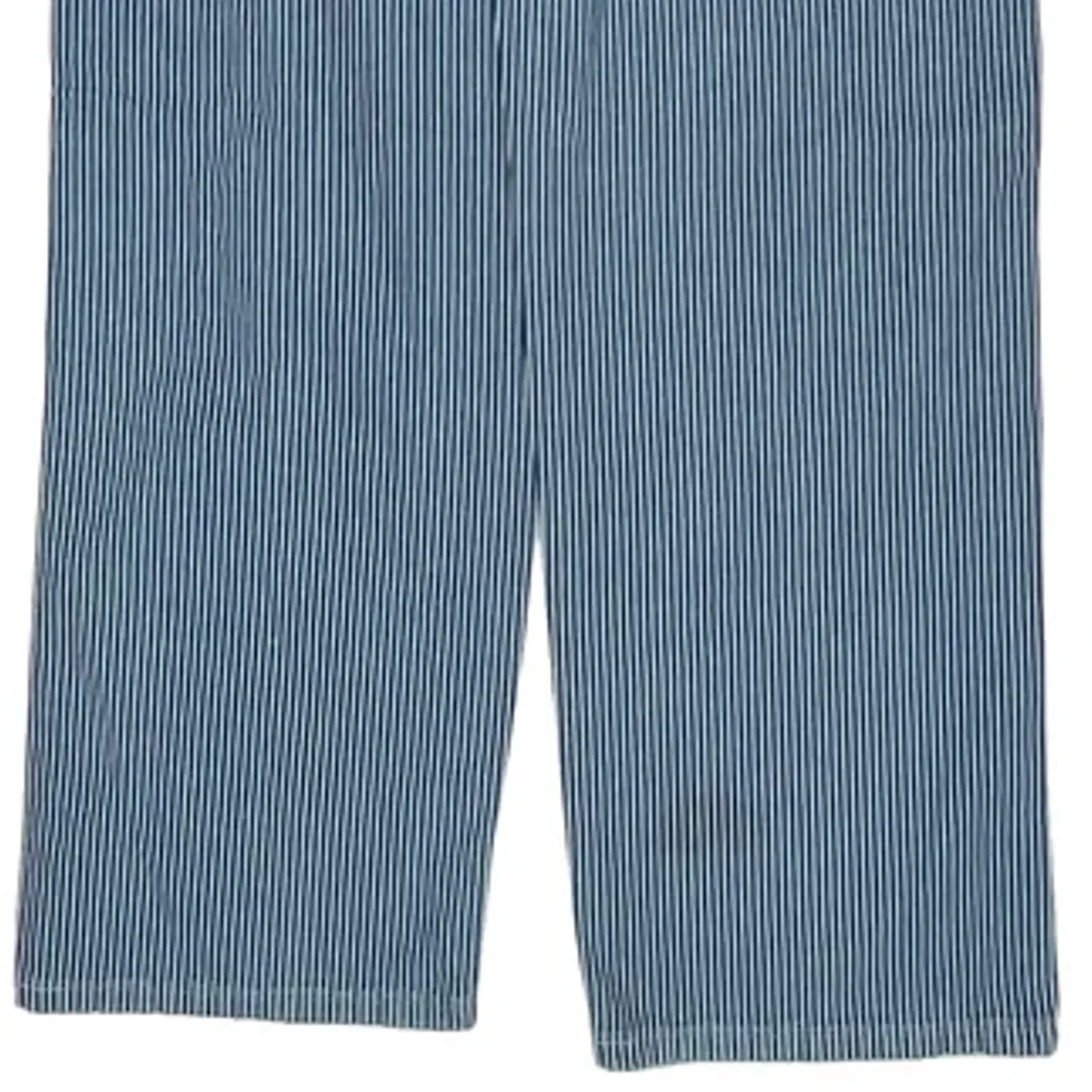 Dickies Hickory Striped Dungarees - 34″ Waist Blue Cotton - Image 5