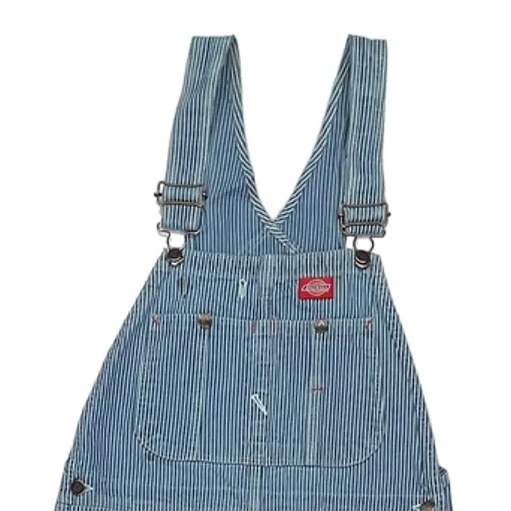 Dickies Hickory Striped Dungarees - 34″ Waist Blue Cotton - Image 7