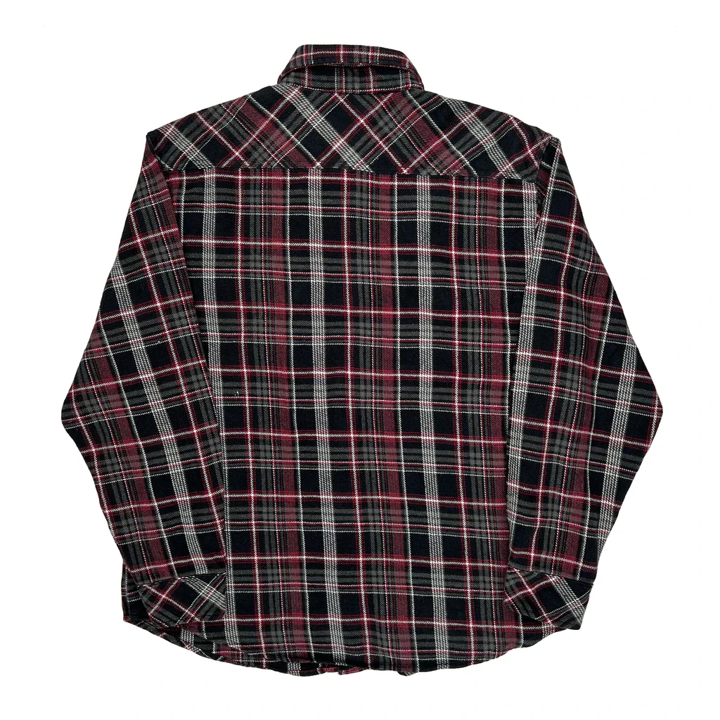Dickies Checked Flannel Shirt - Large Black Cotton - Image 2