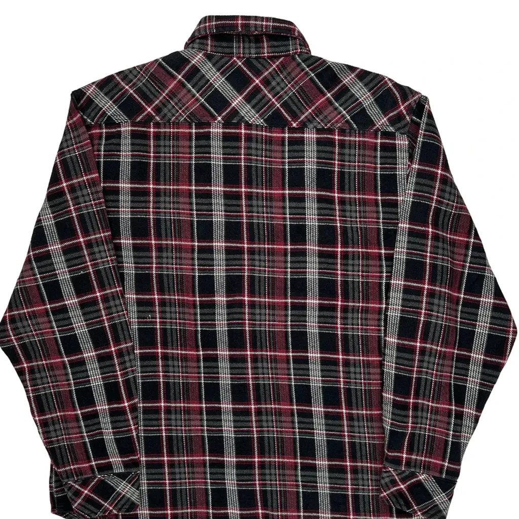 Dickies Checked Flannel Shirt - Large Black Cotton - Image 7