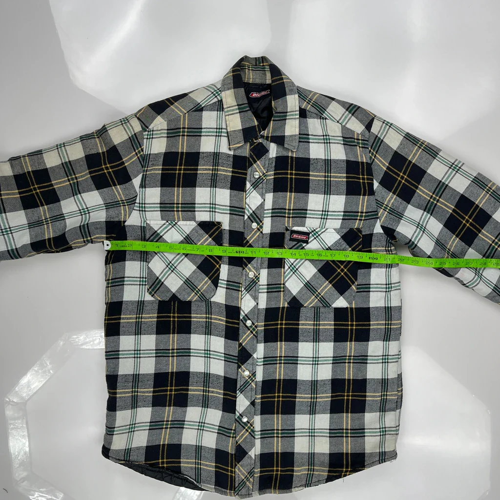 Dickies Checked Flannel Shirt - Large Black Cotton - Image 3