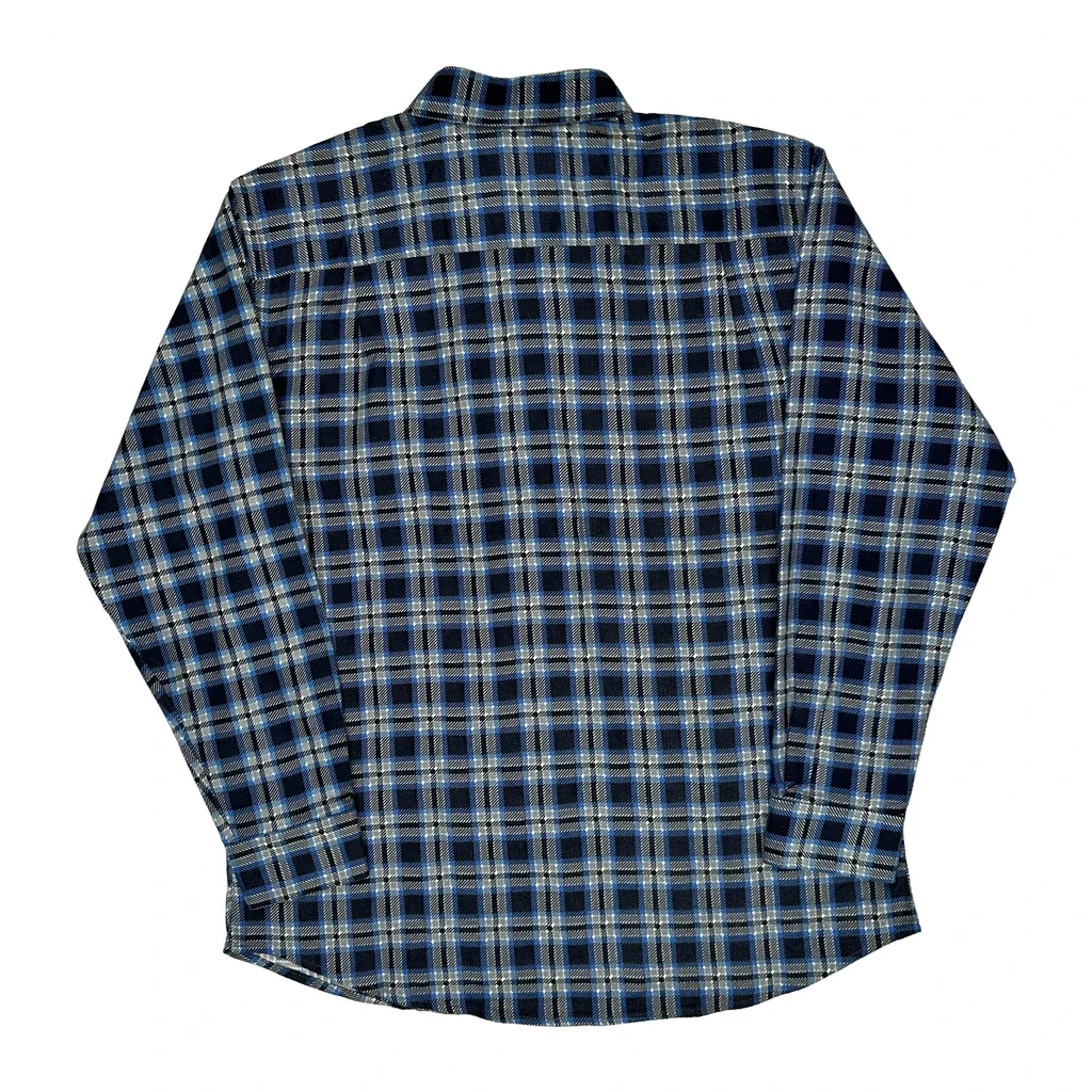 Dickies Checked Flannel Shirt - Large Blue Cotton - Image 2
