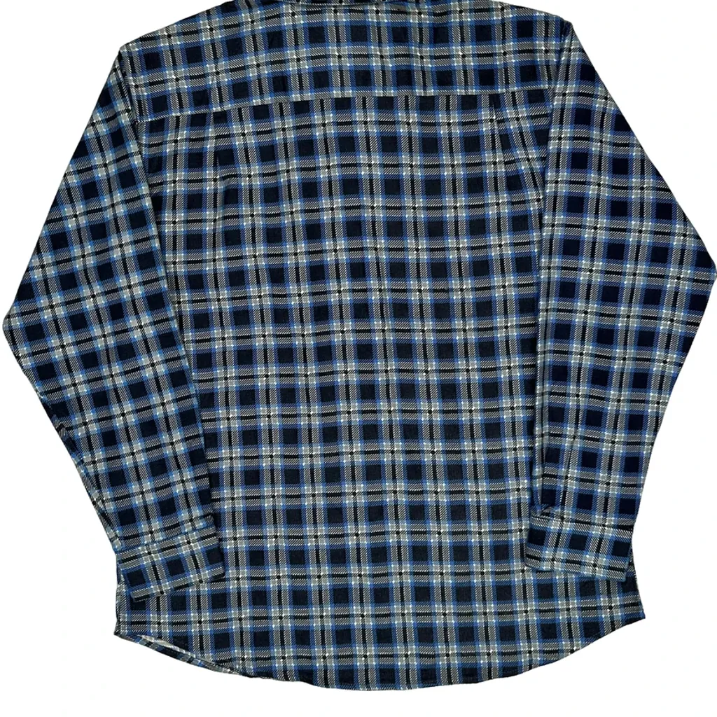 Dickies Checked Flannel Shirt - Large Blue Cotton - Image 7