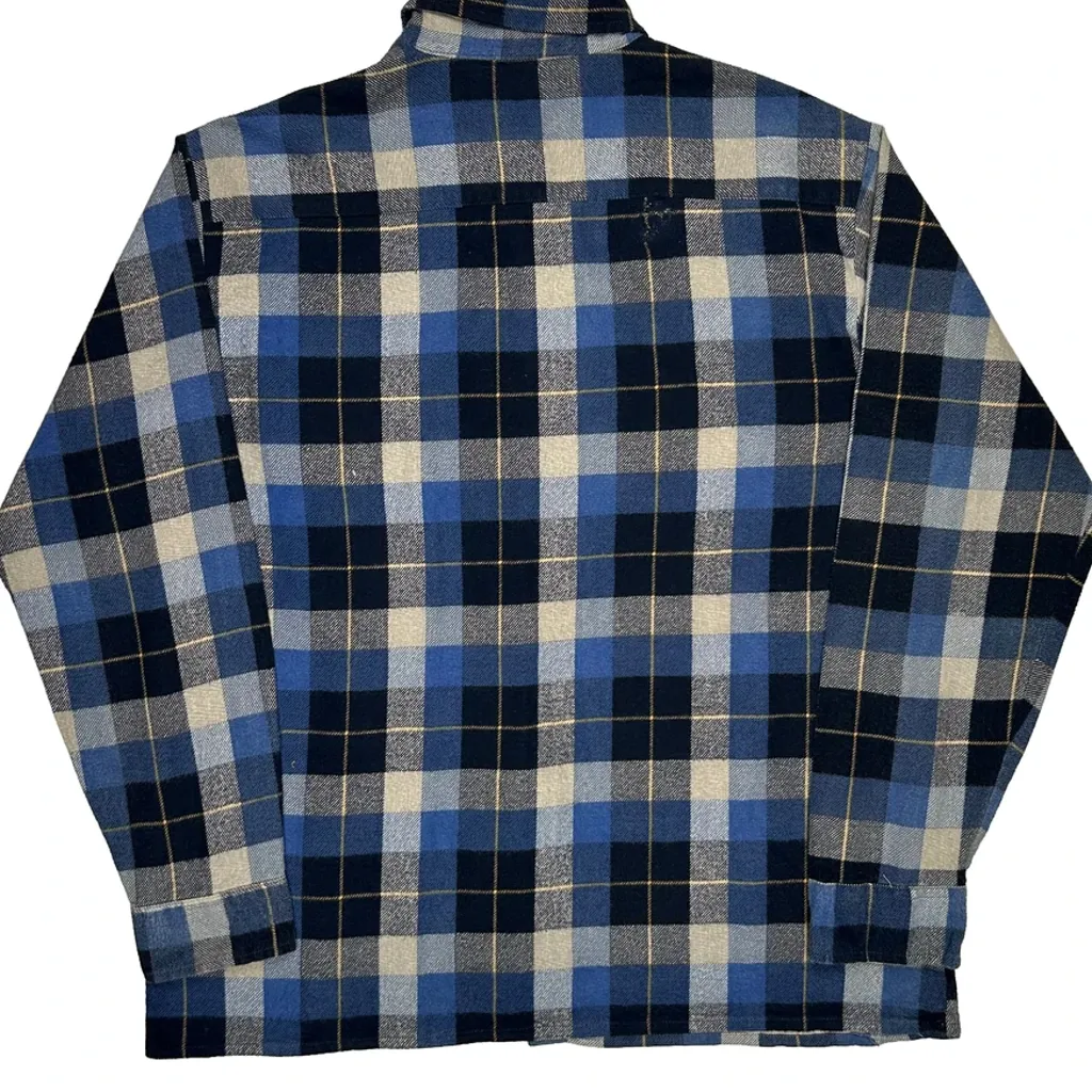 Dickies Checked Flannel Shirt - Large Blue Cotton - Image 6