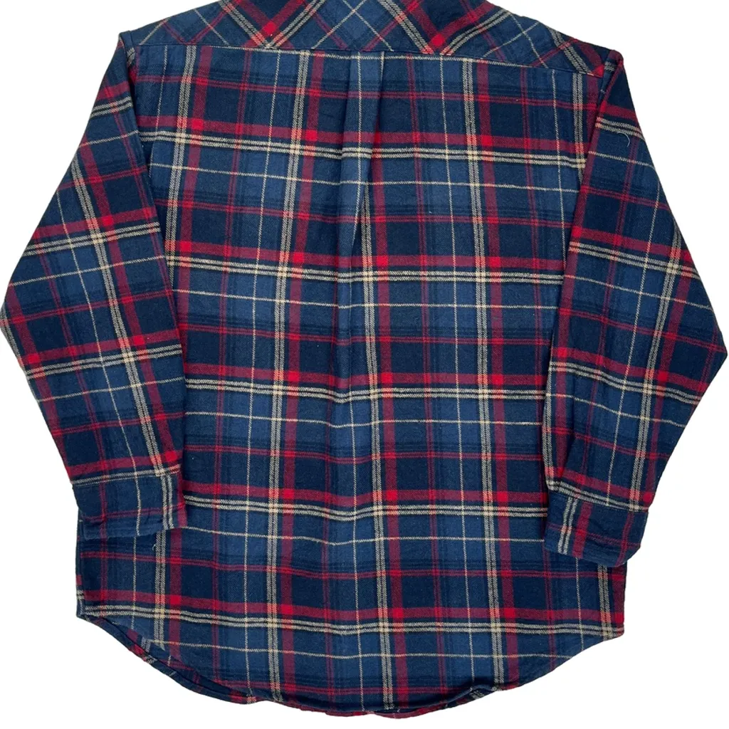 Dickies Checked Flannel Shirt - Large Blue Cotton - Image 8