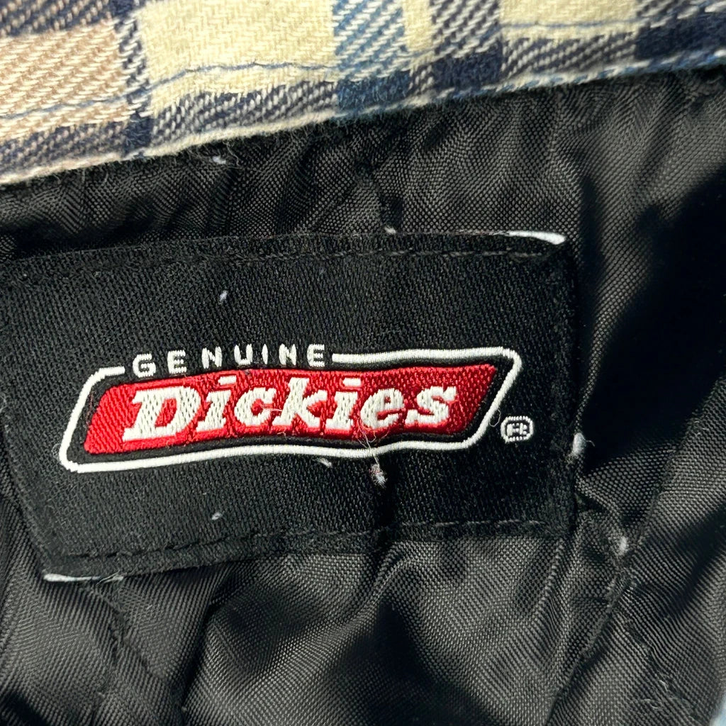 Dickies Checked Flannel Shirt - XL Blue Cotton - Image 4