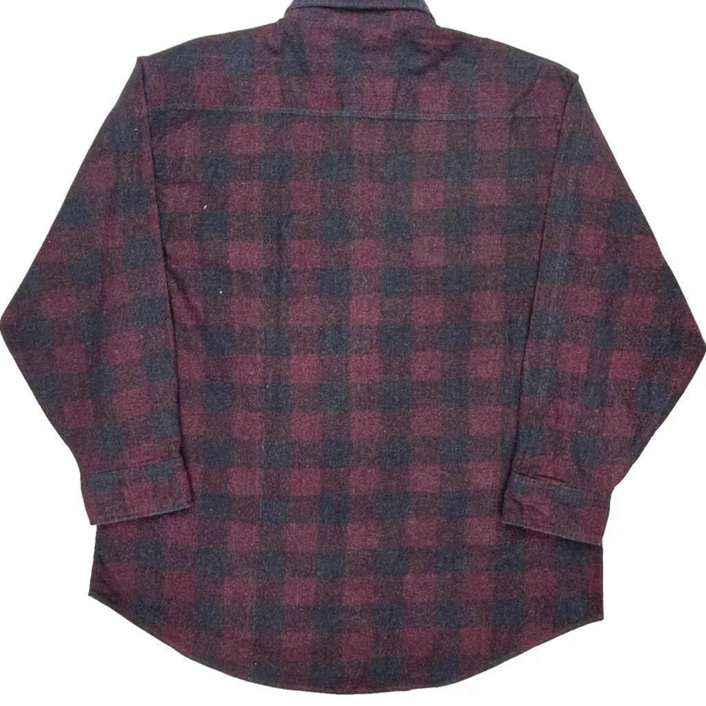 Dickies Checked Flannel Shirt - 2XL Burgundy Cotton - Image 6