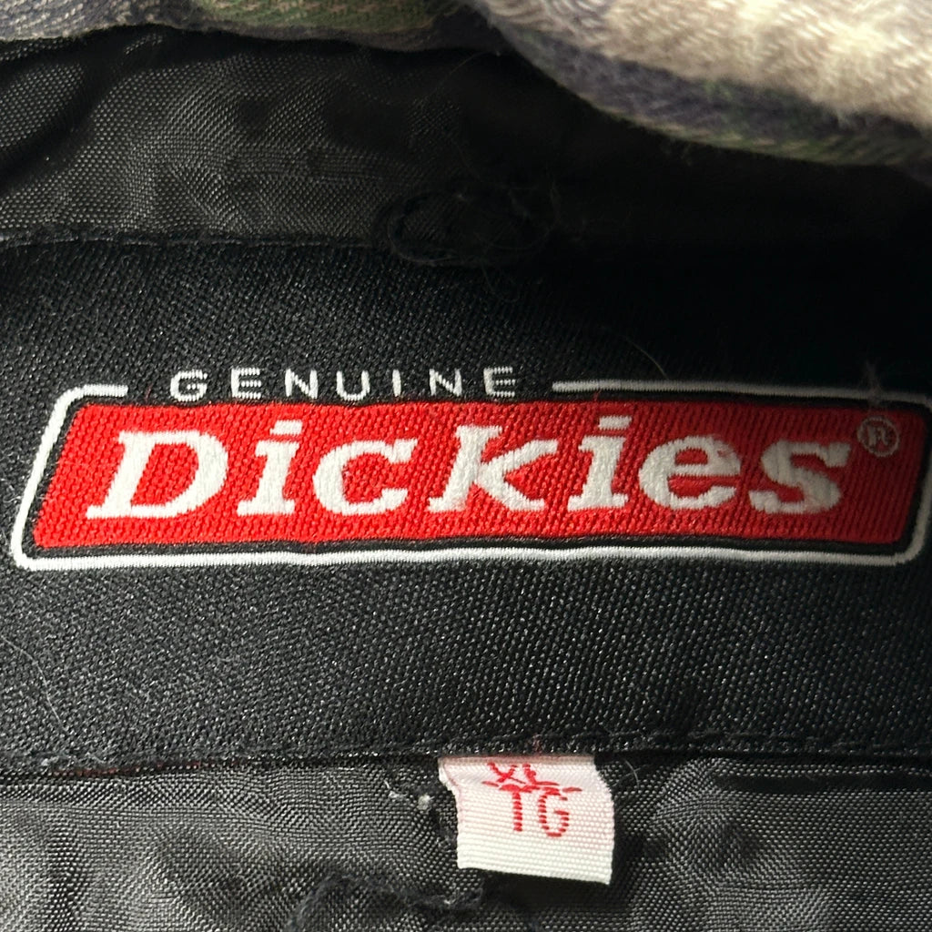 Dickies Checked Flannel Shirt - XL Green Cotton - Image 3