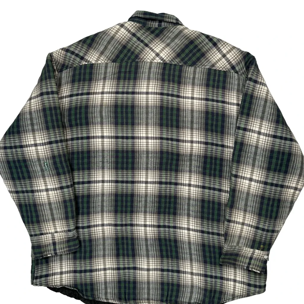 Dickies Checked Flannel Shirt - XL Green Cotton - Image 6