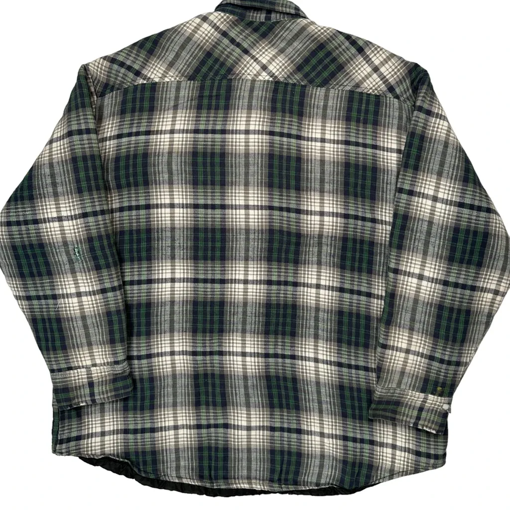 Dickies Checked Flannel Shirt - XL Green Cotton - Image 7