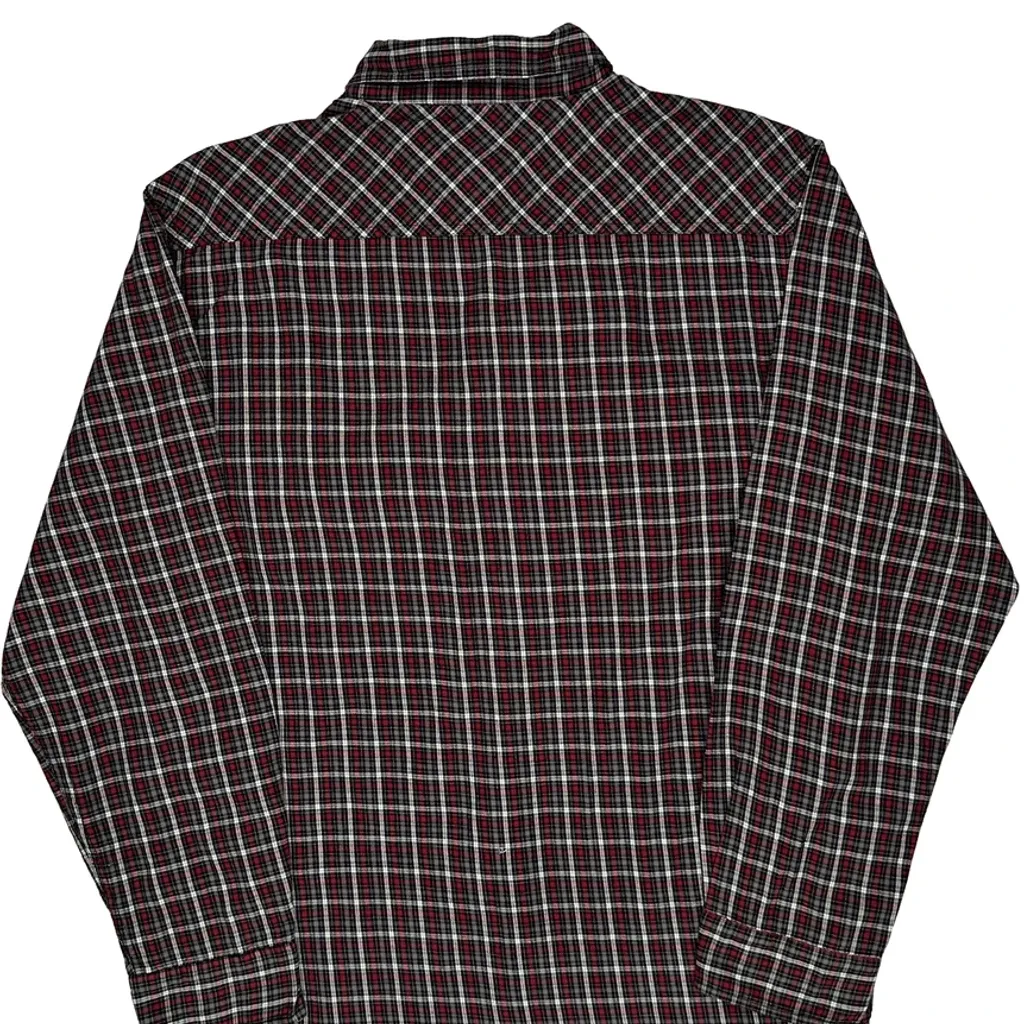 Dickies Checked Flannel Shirt - XL Red Cotton - Image 7